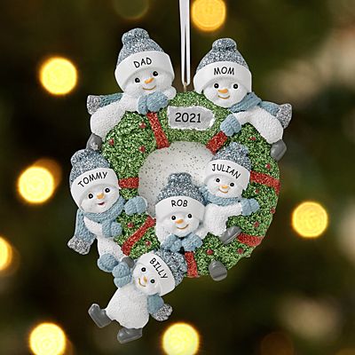 The Original Snow Buddies®  Family Wreath Ornament