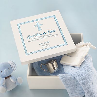 Lets Make Memories Personalized Baptism Baby Bible Customize with Any Message Religious Gift for Faith Milestone Blue Bible 