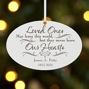 Never Leave Our Hearts Oval Ornament