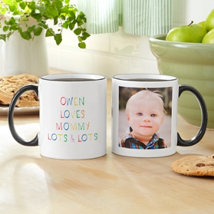 Colorful Crayon Message Photo Mug