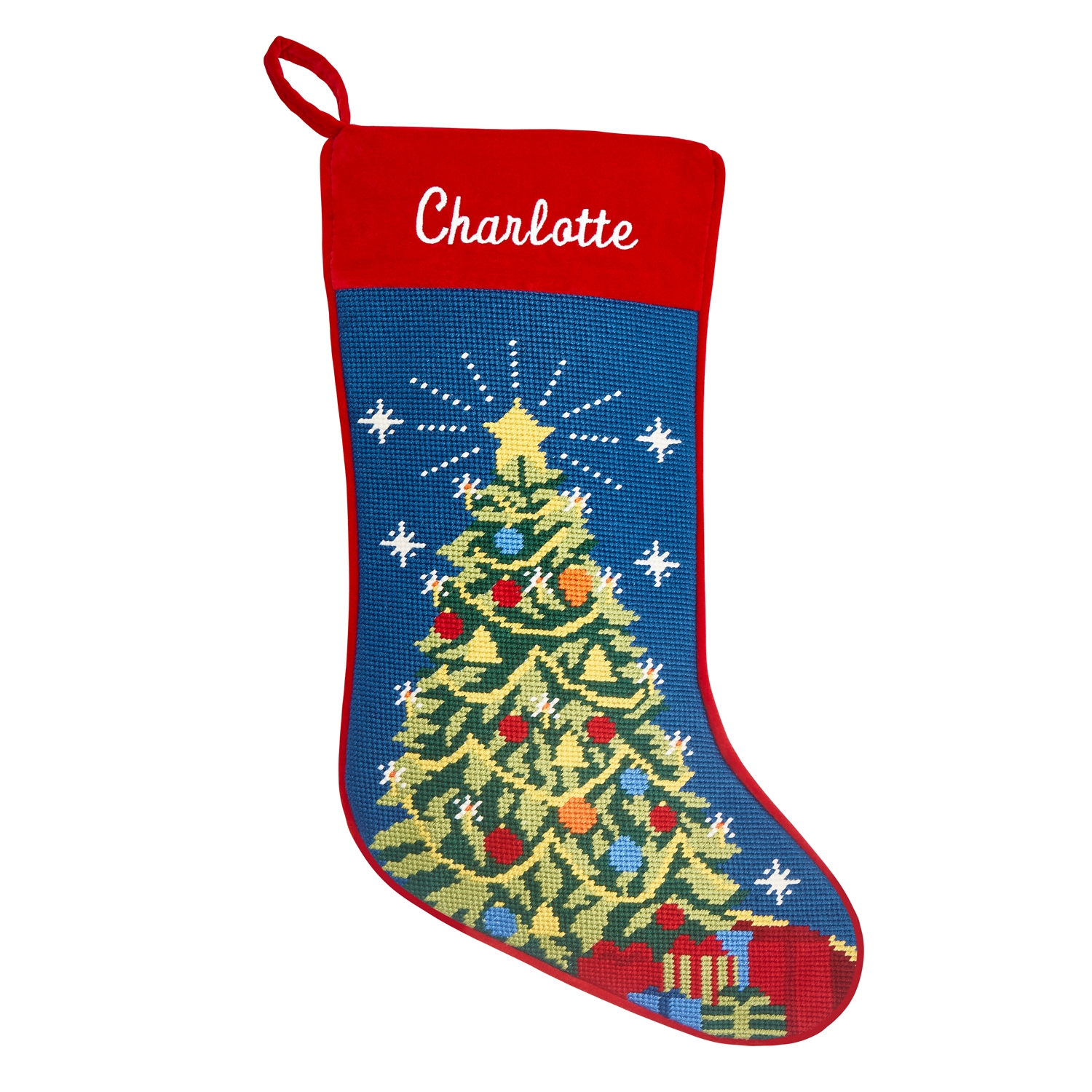 Needlepoint Stocking - Tree at Gifts.com