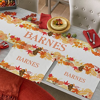Fabulous Autumn Table Runner & Placemats