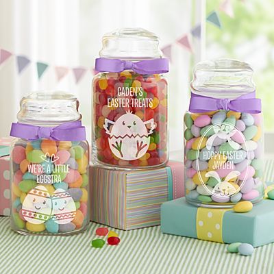 Easter Glass Candy Jars