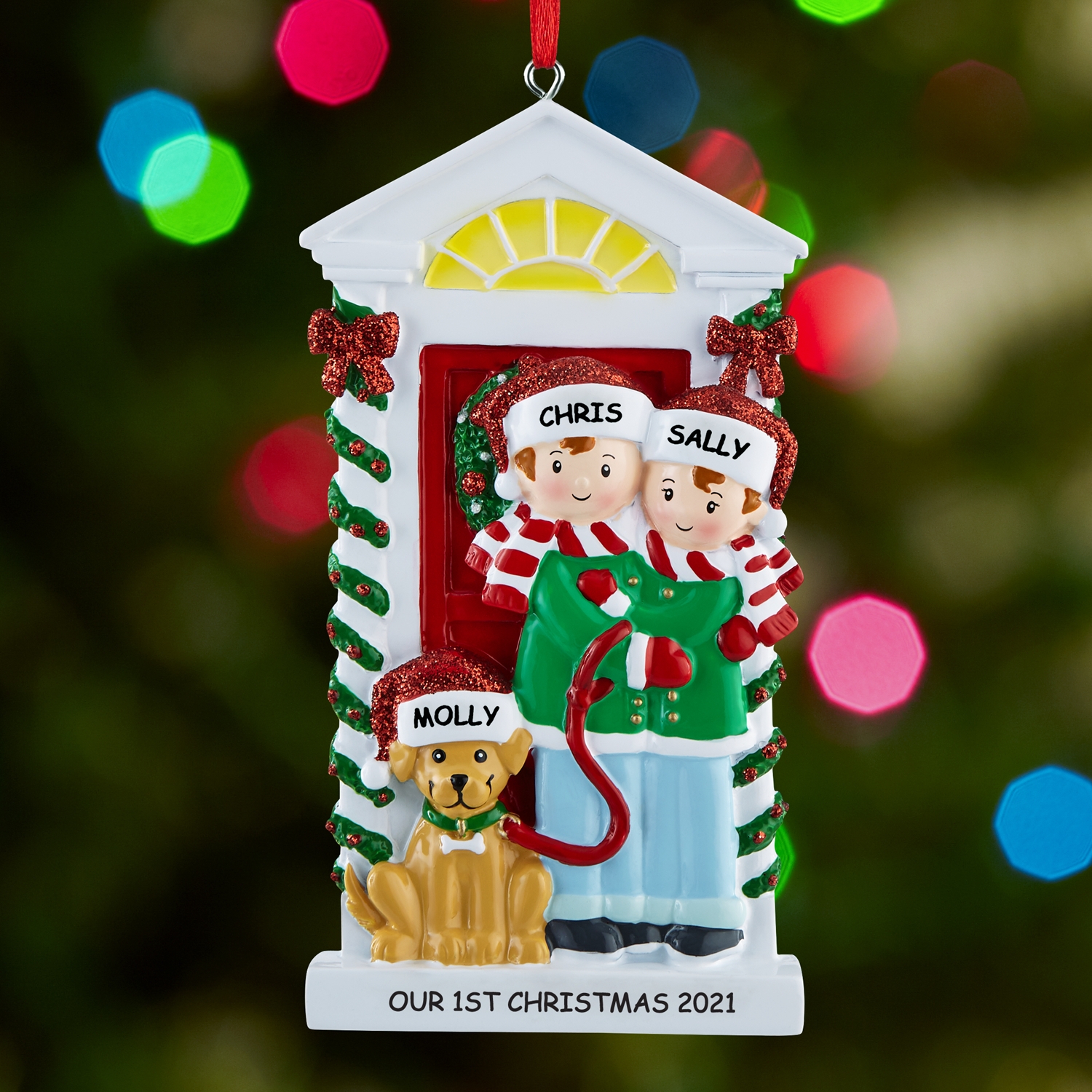 Bark the Halls Couple Ornament