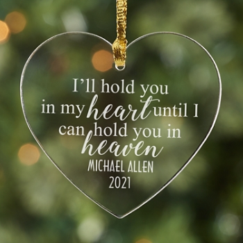 My Heart Memorial Personalized Ornament