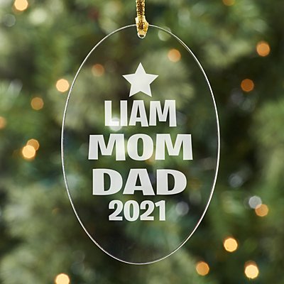 Family Name Tree Acrylic Ornament
