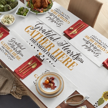 Grateful Hearts Table Runner & Placemats