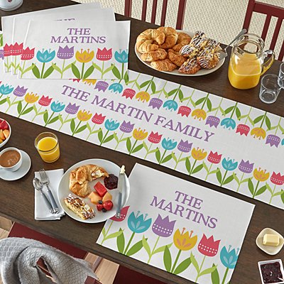 Spring Tulip Table Runner & Placemats