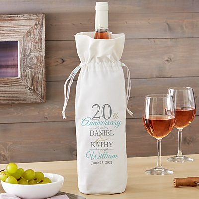 Commemorative Personalized Wine Bag