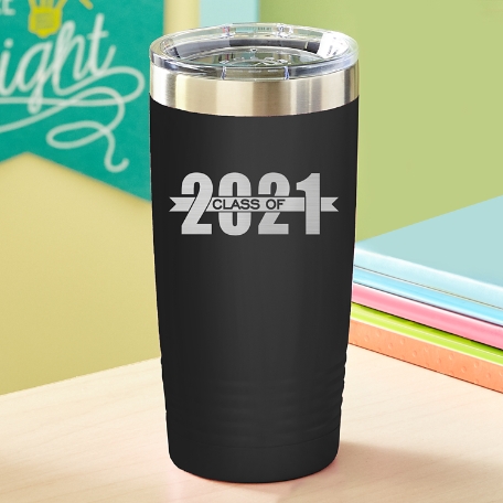 Graduation Banner Year Insulated Tumbler-Black