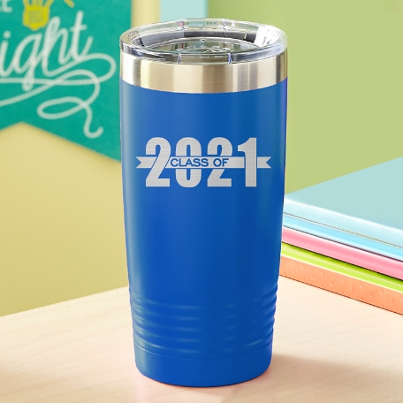 Graduation Banner Year Insulated Tumbler-Blue