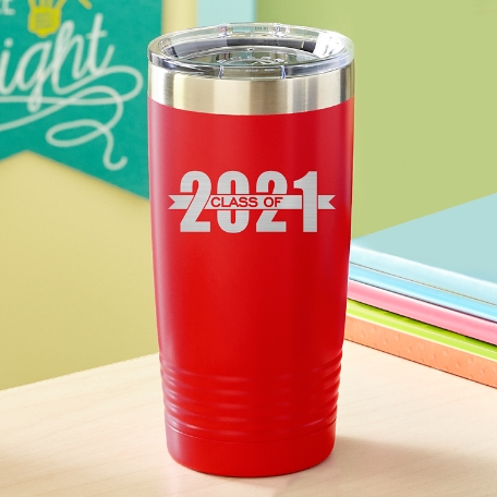 Graduation Banner Year Insulated Tumbler-Red