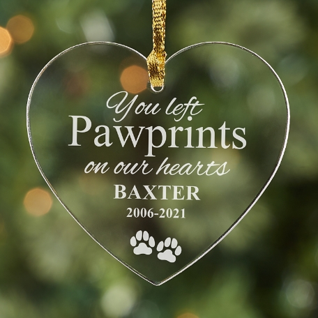 Pawprints Heart Ornament