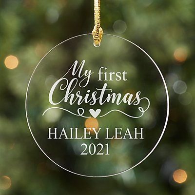 Baby's First Christmas Round Acrylic Ornament