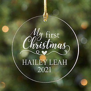 Baby's First Christmas Round Ornament