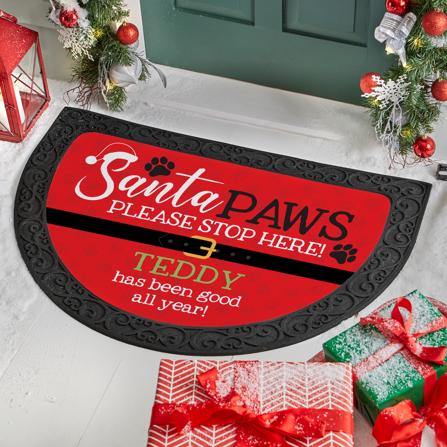 Santa Paws Stop Here Doormat