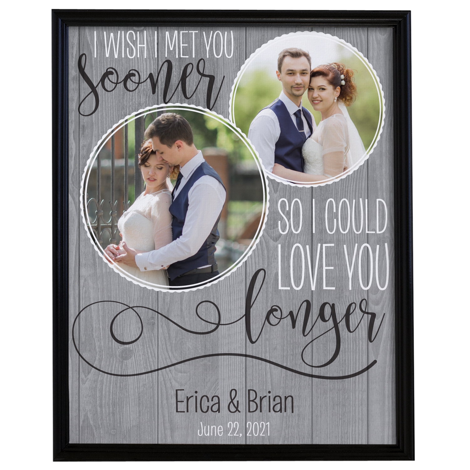 Love You Longer Framed Photo Canvas 11X14