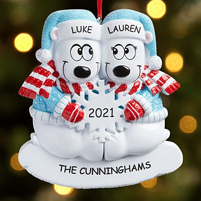 Beary Cool Couple Ornament