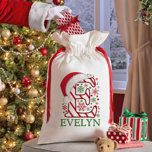 initial christmas gift bags