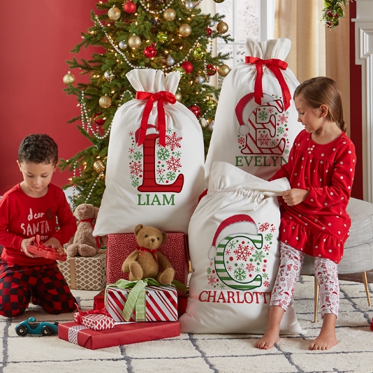 Personalized santa bags large deals