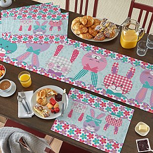 Bunnies Gather Here Table Runner & Placemats