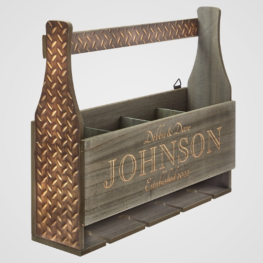 Personalised wine online rack