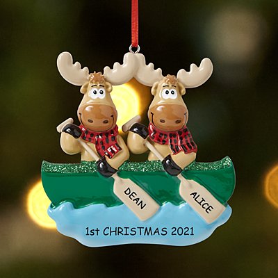 Merry Christmoose Couple Ornament
