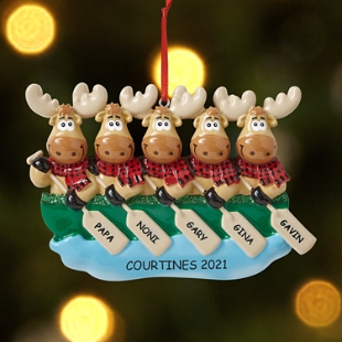 Merry Christmoose  Family Bauble