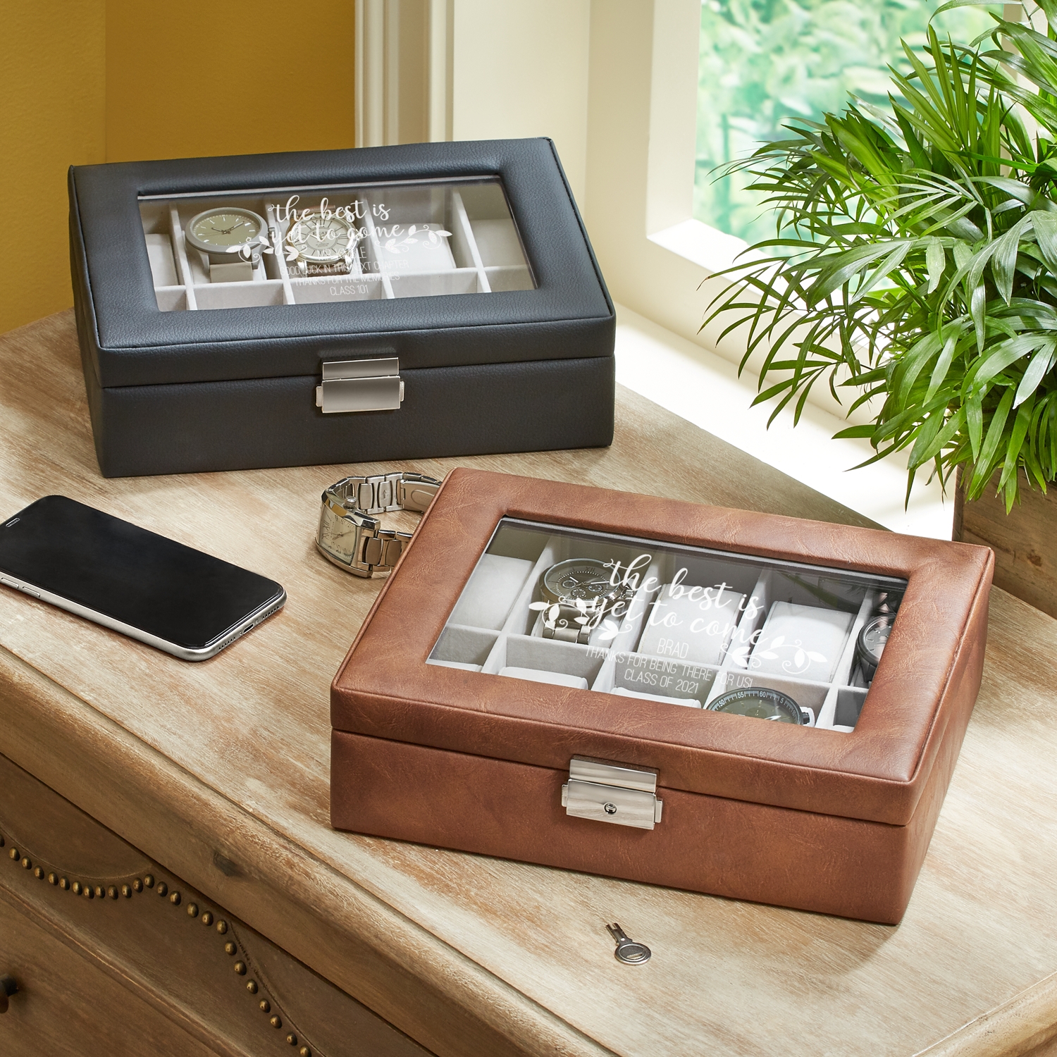 The Best Is Yet To Come Leather Watch Box