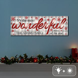 Twinklebright® LED-Wonderful Time of the Year Canvas