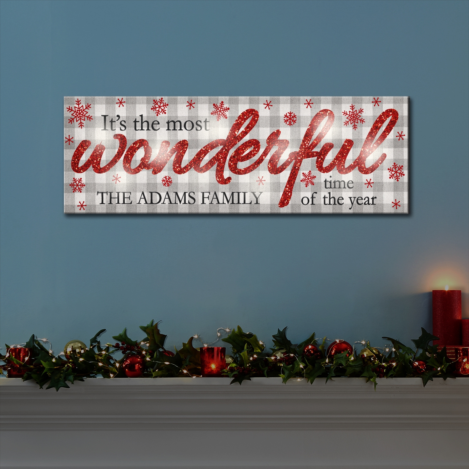 Twinklebright® LED-Wonderful Time of the Year Canvas