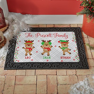 Smart and Sassy Reindeer Doormat