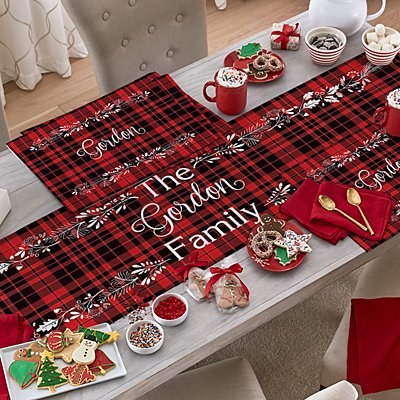Winter Plaid Table Runner & Placemats