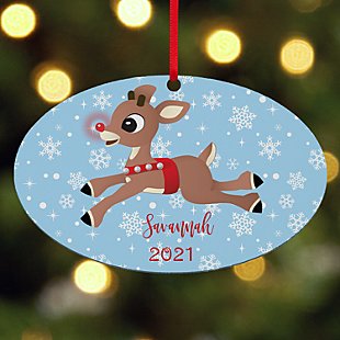 Rudolph® Snowflake Oval Ornament