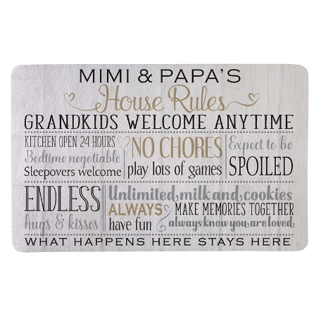 Grandparents Rules Doormat - 17x27