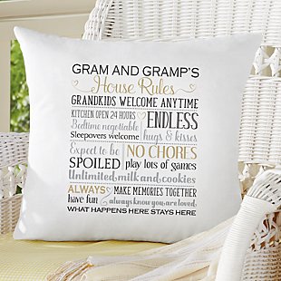 Grandparents Rules Throw Pillow