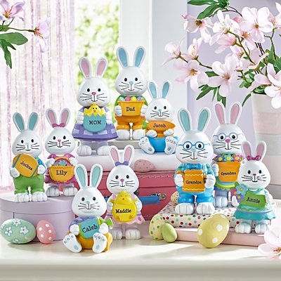 Adorable Bunny Family Personalized Resin Figurines