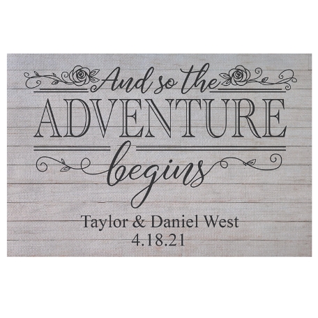 Adventure Begins Doormat - Gray -  24x36