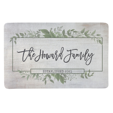 Beautiful Family Doormat - 17x27 - Green