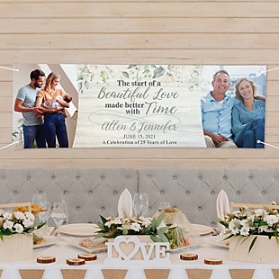 Beautiful Love Photo Anniversary Banner