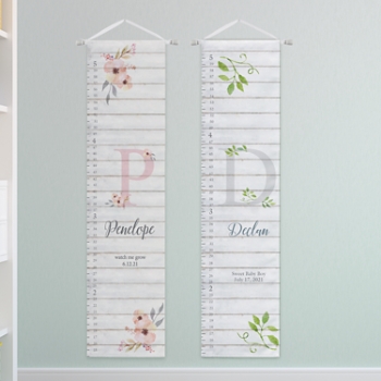 Sophisticated Baby Personalized Height Chart