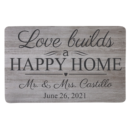 Love Builds a Happy Home Doormat - 17x27