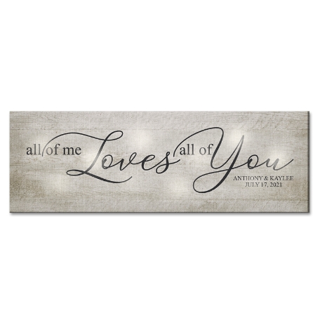 TwinkleBright® LED All of Me Loves All of You Canvas - 9x27