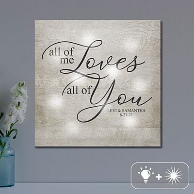 TwinkleBright® LED All of Me Loves All of You Canvas