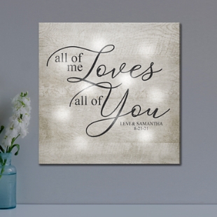 TwinkleBright® LED All of Me Loves All of You Canvas