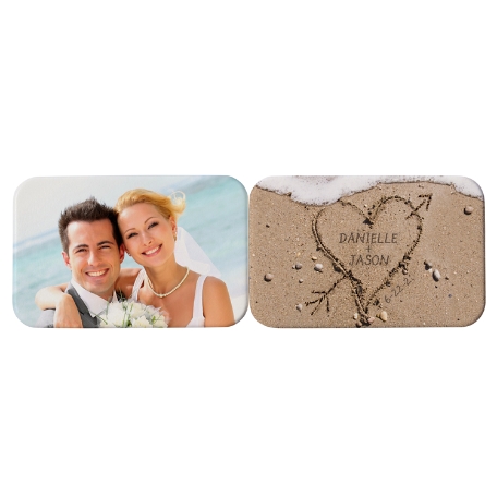 Heart In Sand Photo Purse Mirror
