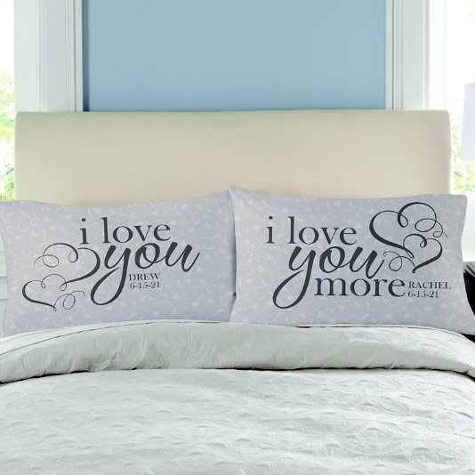 I Love You More Pillowcase Set Personal Creations