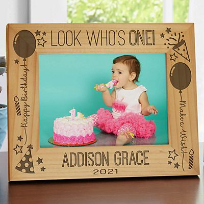 HAPPY BIRTHDAY personalized party children baby photo picture frame 