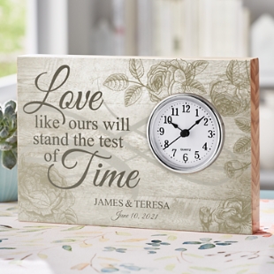 Test of Time Wedding Wood Clock