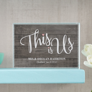 This is Us Wedding Glass Block